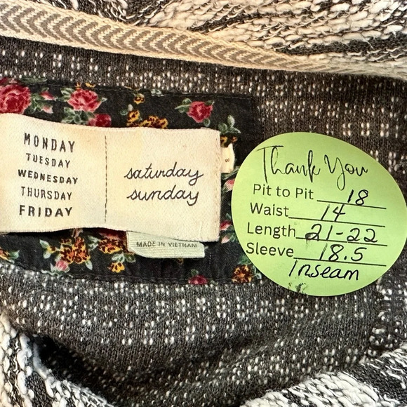 Saturday/ Sunday Striped Knit Asymmetrical Casual Blazer - Picture 7 of 7